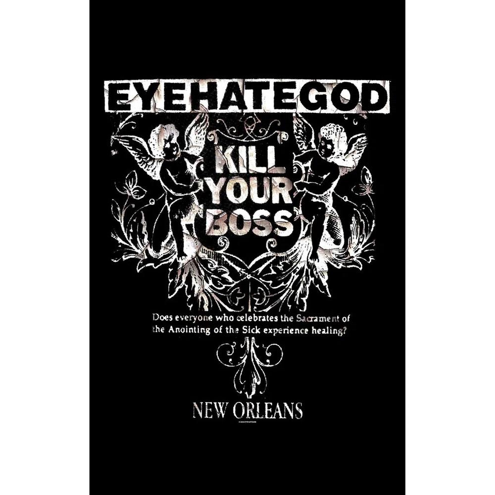 EyeHateGod - Kill Your Boss Textiel Poster - Zwart